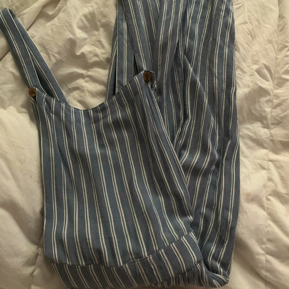Roxy pin striped long maxi dress with pockets and cute button details
